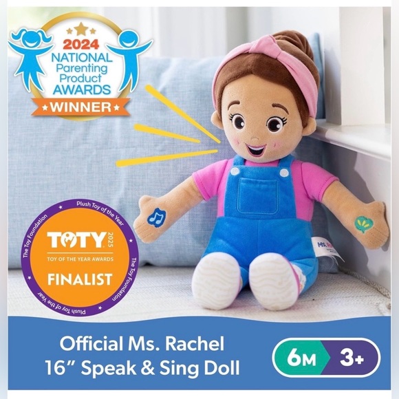 Ms. Rachel Official Speak & Sing Doll, 16" Tall Interactive Toy - Picture 4 of 16